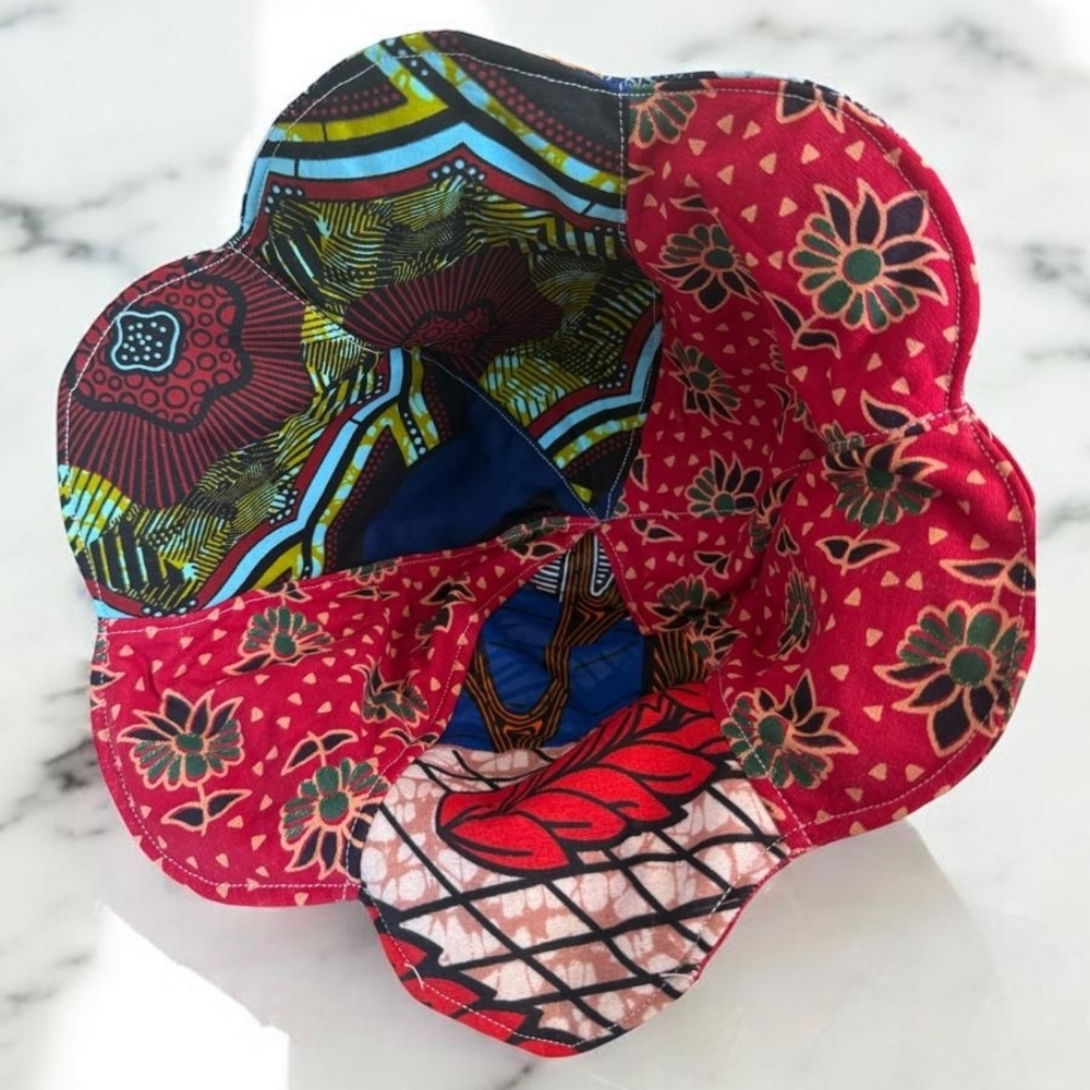 Colorful Kids' Fabric Flower Hat